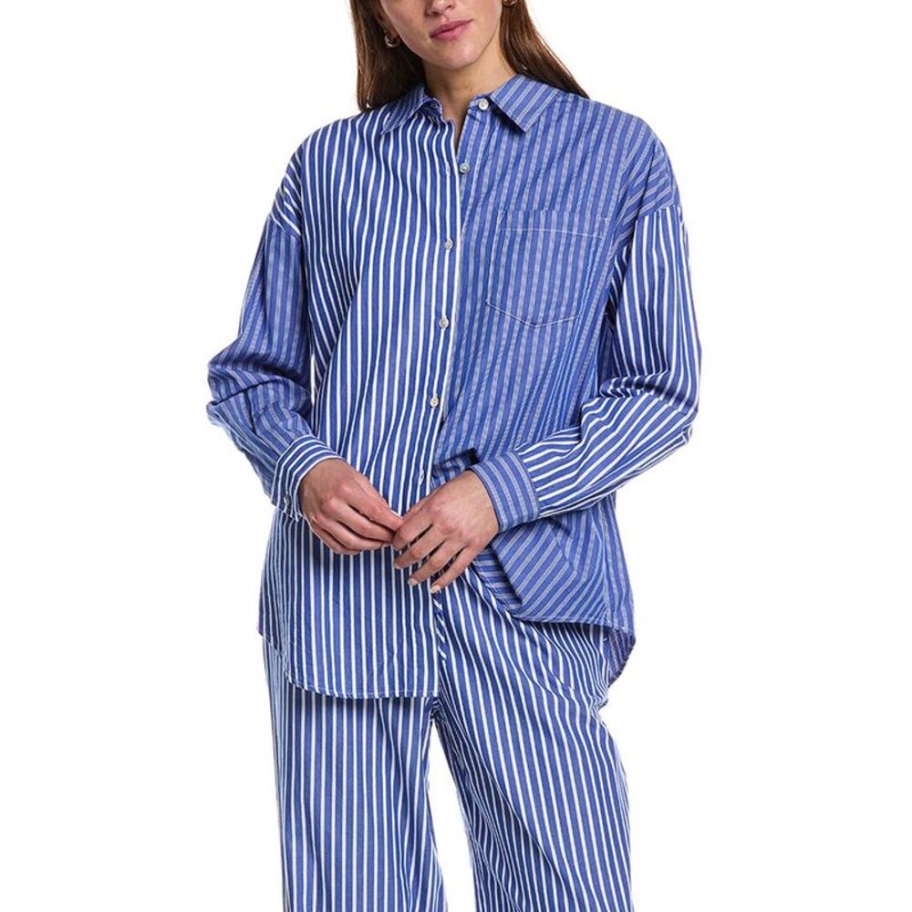 Electric & Rose Womens Boyfriend Shirt, Blue